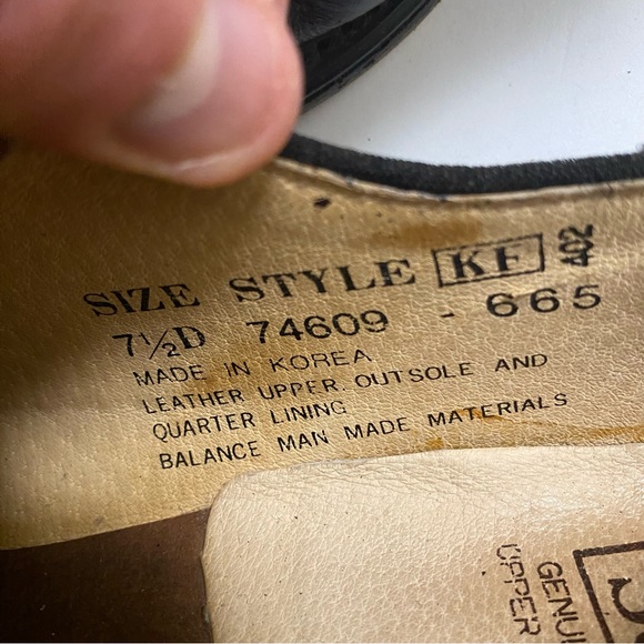 Vintage Sears wing tip leather Oxford shoes brown 7.5 - Picture 7 of 12